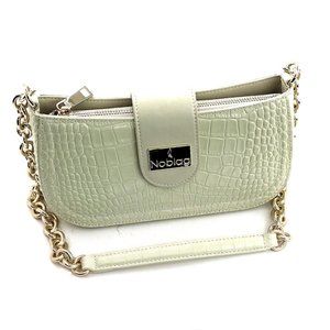 Lovitt Women's Shoulder Bags De Noblag In Beige Leather Crocodile